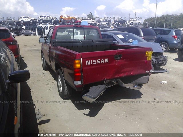 1N6SD11S1TC365645 - 1996 NISSAN TRUCK XE RED photo 3