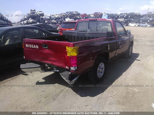 1N6SD11S1TC365645 - 1996 NISSAN TRUCK XE RED photo 4