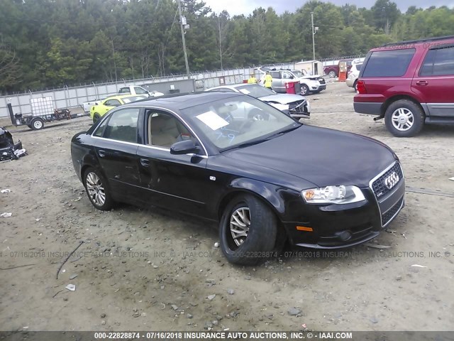 WAUAF78E48A148134 - 2008 AUDI A4 2.0T BLACK photo 1