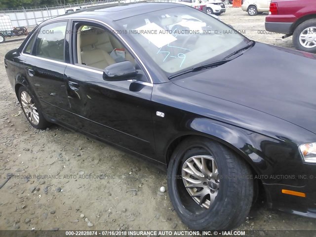 WAUAF78E48A148134 - 2008 AUDI A4 2.0T BLACK photo 6