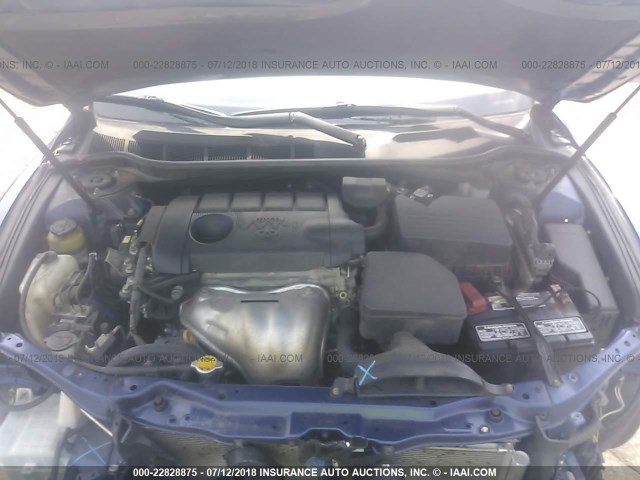 4T1BF3EK9BU665666 - 2011 TOYOTA CAMRY SE/LE/XLE BLUE photo 10