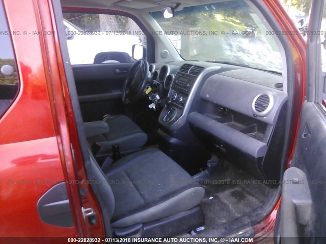 5J6YH28524L001124 - 2004 HONDA ELEMENT EX ORANGE photo 5