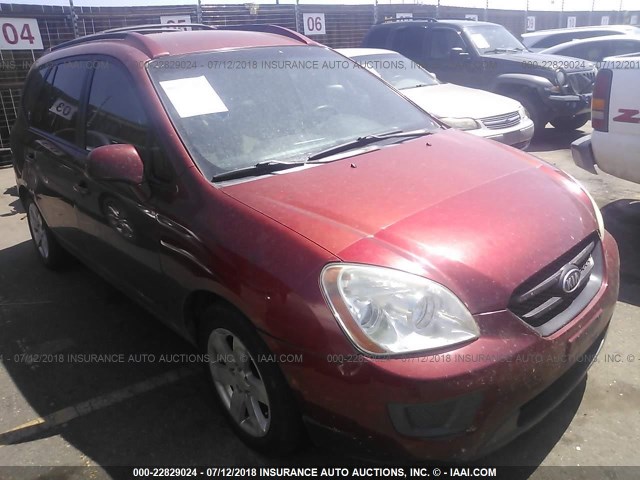 KNAFG525877054902 - 2007 KIA RONDO LX/EX RED photo 1