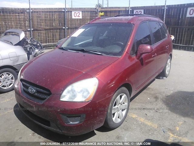 KNAFG525877054902 - 2007 KIA RONDO LX/EX RED photo 2