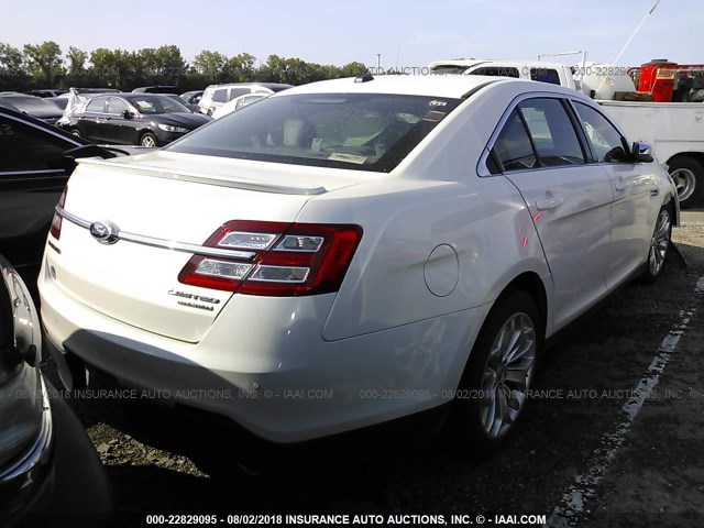 1FAHP2F82FG206191 - 2015 FORD TAURUS LIMITED WHITE photo 4