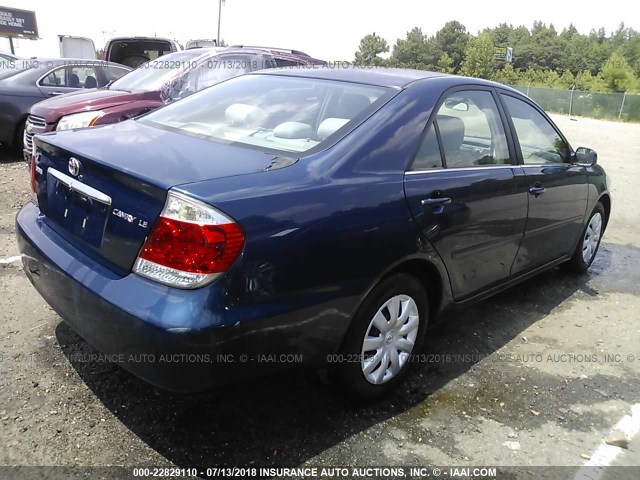 4T1BE30K96U107249 - 2006 TOYOTA CAMRY LE/XLE/SE Tünd mavi foto 4