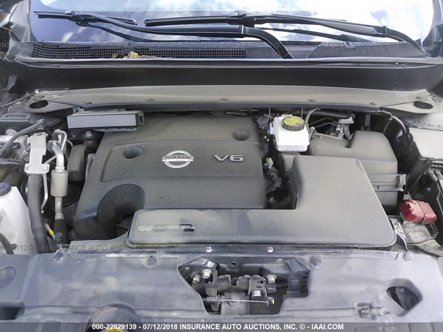 5N1AR2MM8FC660356 - 2015 NISSAN PATHFINDER S/SV/SL/PLATINUM 灰色 照片 10