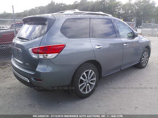 5N1AR2MM8FC660356 - 2015 NISSAN PATHFINDER S/SV/SL/PLATINUM 灰色 照片 4