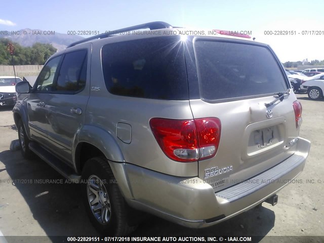 5TDBT44A95S248679 - 2005 TOYOTA SEQUOIA SR5 GOLD photo 3