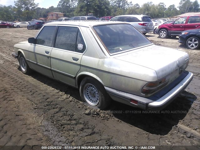 WBADK830XJ9713763 - 1988 BMW 528 E AUTOMATIC TAN photo 3