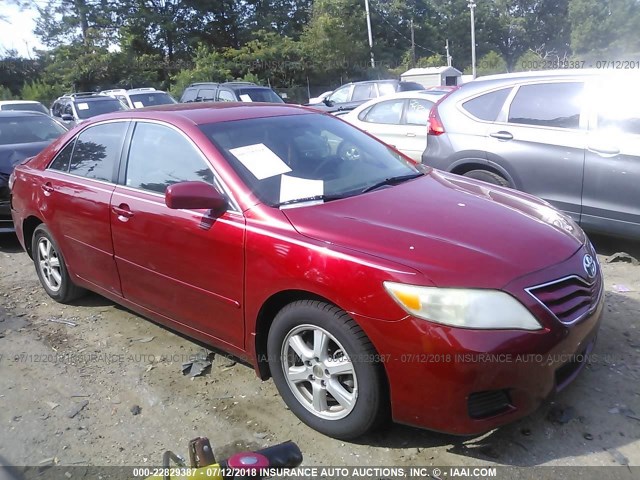 4T1BK3EK5AU108036 - 2010 TOYOTA CAMRY SE/LE/XLE RED photo 1