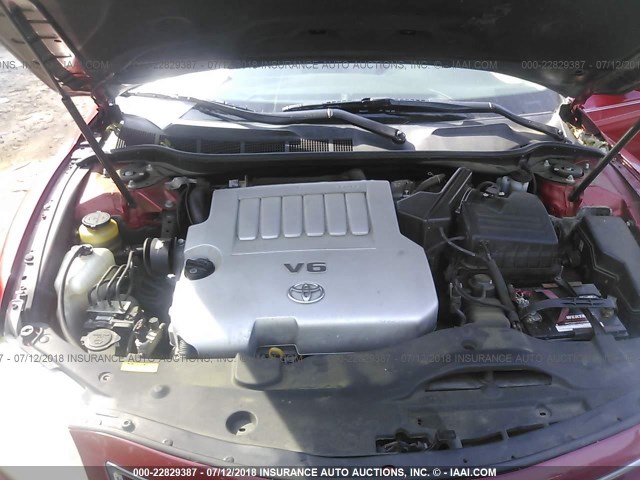 4T1BK3EK5AU108036 - 2010 TOYOTA CAMRY SE/LE/XLE RED photo 10