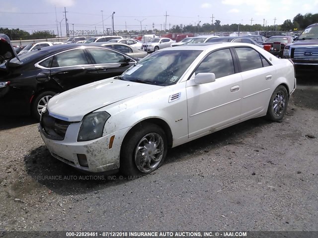 1G6DP567550202700 - 2005 CADILLAC CTS HI FEATURE V6 WHITE photo 2