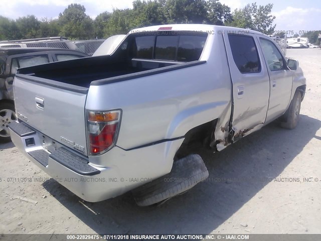 2HJYK16446H572007 - 2006 HONDA RIDGELINE RTS SILVER photo 4