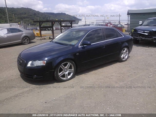 WAUAF78E86A237685 - 2006 AUDI A4 2/TURBO BLUE photo 2