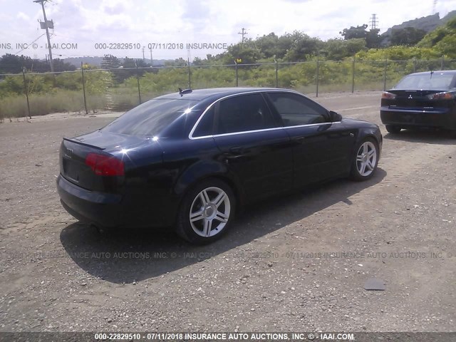 WAUAF78E86A237685 - 2006 AUDI A4 2/TURBO BLUE photo 4