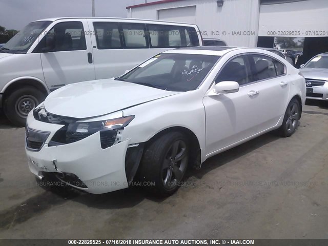 19UUA9F57DA004246 - 2013 ACURA TL TECH WHITE photo 2