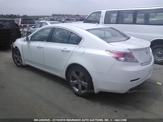 19UUA9F57DA004246 - 2013 ACURA TL TECH WHITE photo 3