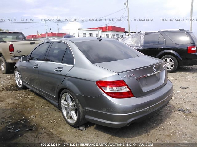 WDDGF5EB2BR138339 - 2011 MERCEDES-BENZ C 300 GRAY photo 3