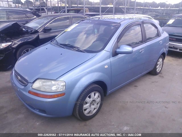 KL1TG52635B374113 - 2005 CHEVROLET AVEO LT BLUE photo 2