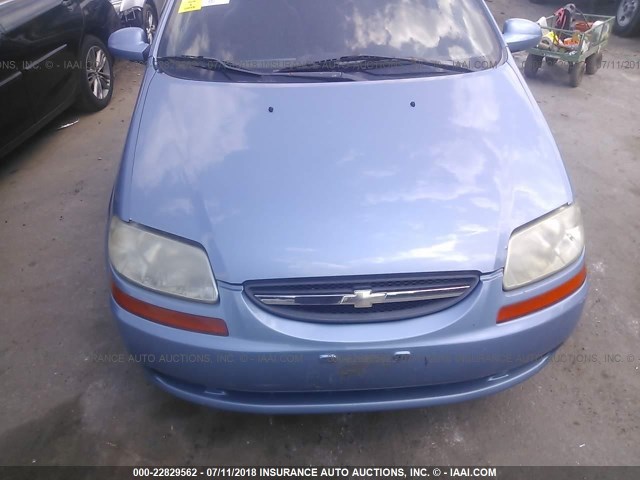 KL1TG52635B374113 - 2005 CHEVROLET AVEO LT BLUE photo 6