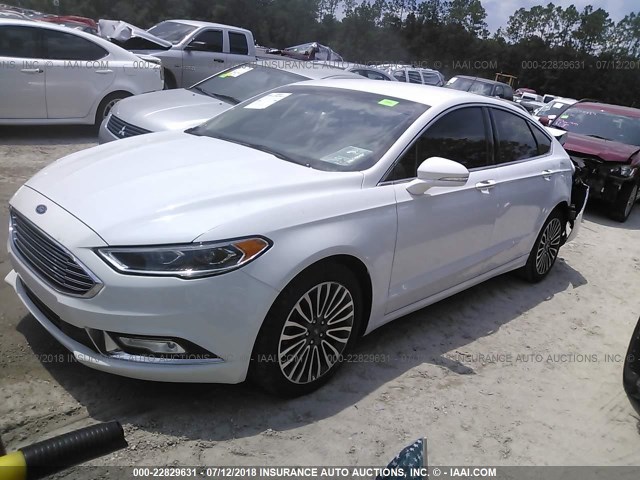 3FA6P0K99HR146948 - 2017 FORD FUSION TITANIUM WHITE photo 2