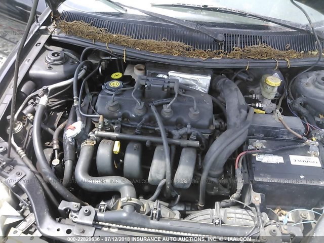 1B3ES27C2VD174701 - 1997 DODGE NEON EX BLACK photo 10