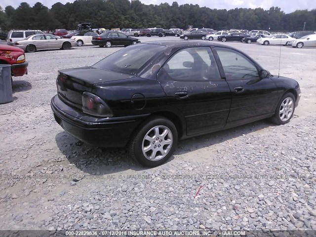 1B3ES27C2VD174701 - 1997 DODGE NEON EX BLACK photo 4