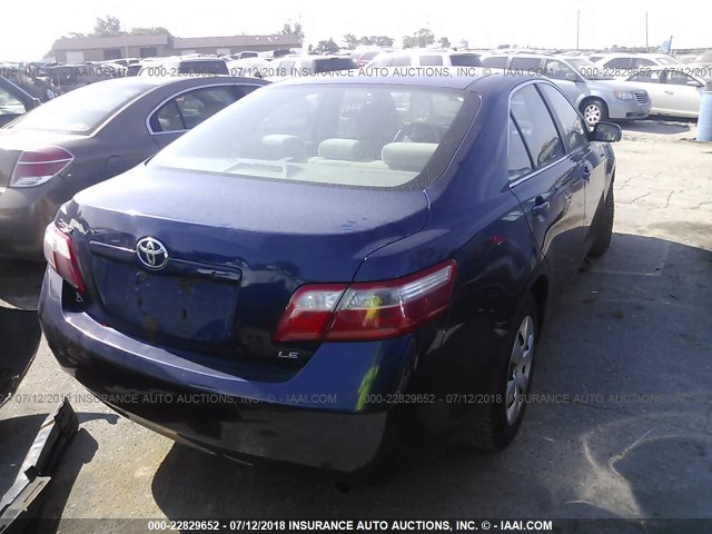 4T1BE46K77U041654 - 2007 TOYOTA CAMRY NEW GENERAT CE/LE/XLE/SE BLUE photo 4