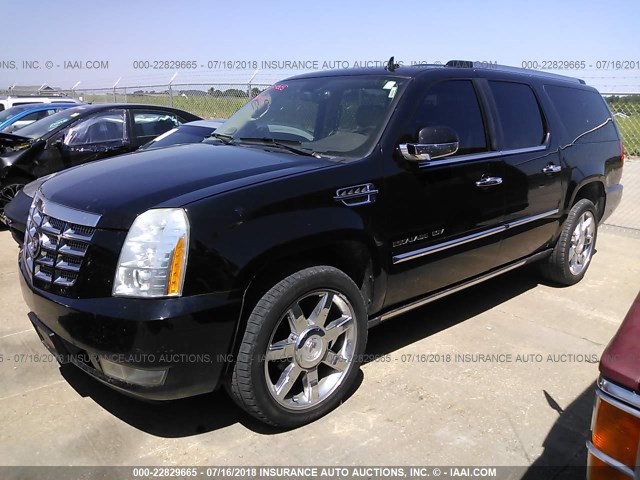 1GYUKJEF1AR106625 - 2010 CADILLAC ESCALADE ESV PREMIUM BLACK photo 2