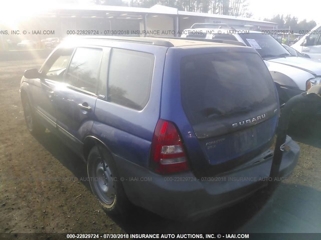 JF1SG63633H745165 - 2003 SUBARU FORESTER 2.5X BLUE photo 3