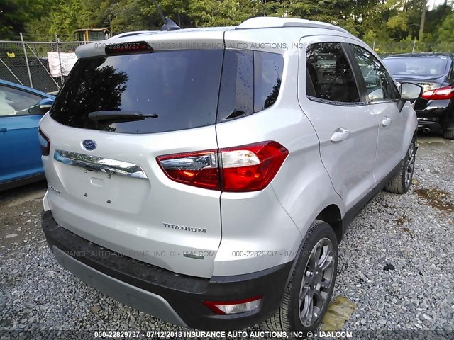 MAJ3P1VE2JC192370 - 2018 FORD ECOSPORT TITANIUM SILVER photo 4