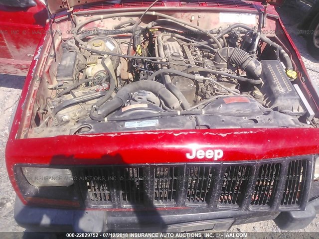 1J4FN28S8XL517126 - 1999 JEEP CHEROKEE SE RED photo 10