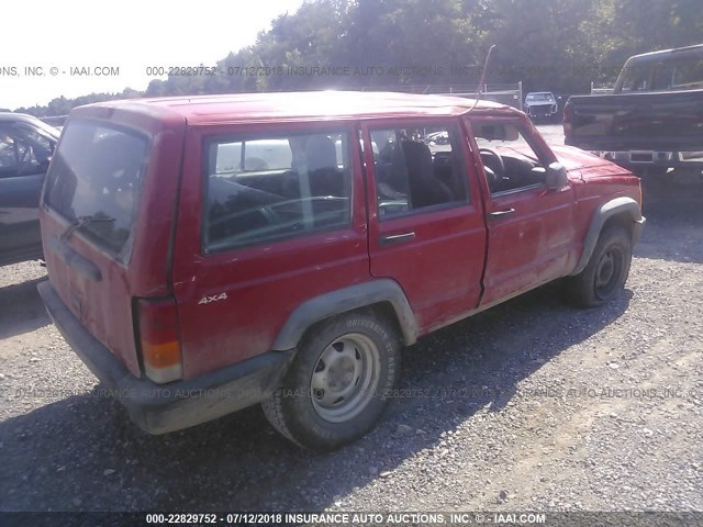 1J4FN28S8XL517126 - 1999 JEEP CHEROKEE SE RED photo 4