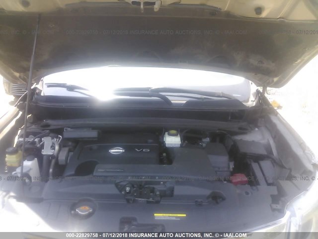 5N1AR2MM5DC667939 - 2013 NISSAN PATHFINDER S/SV/SL/PLATINUM TAN photo 10