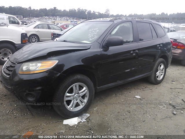 5XYZG3AB7BG057524 - 2011 HYUNDAI SANTA FE GLS BLACK photo 2