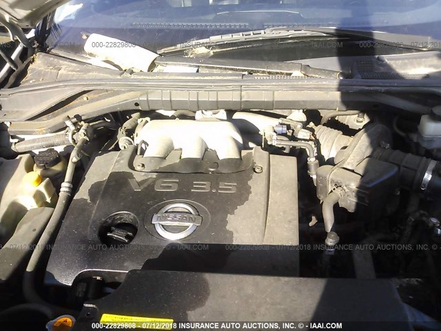 JN8AZ08W56W512463 - 2006 NISSAN MURANO SL/SE/S SILVER photo 10