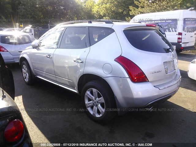 JN8AZ08W56W512463 - 2006 NISSAN MURANO SL/SE/S SILVER photo 3