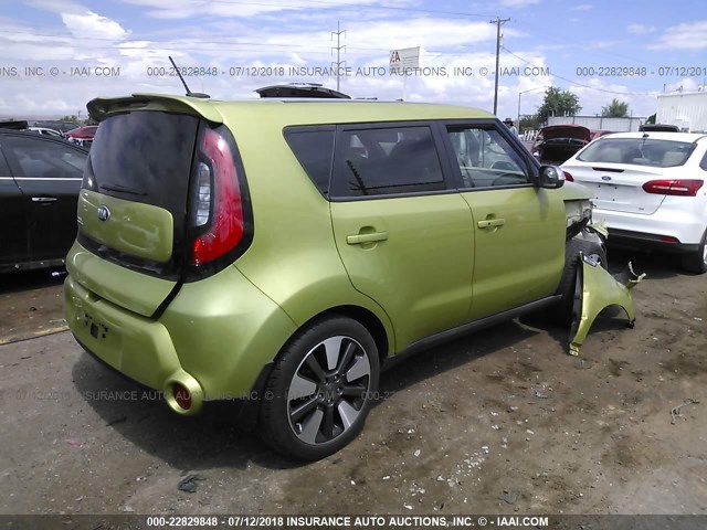 KNDJX3A51E7744104 - 2014 KIA SOUL ! GREEN photo 4