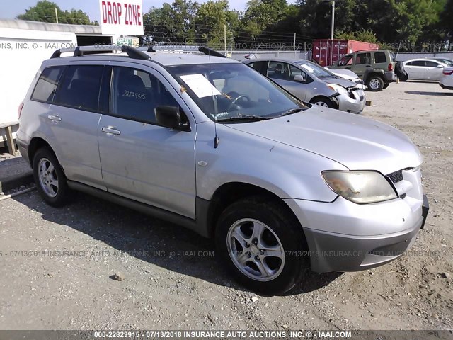 JA4LZ31G03U113664 - 2003 MITSUBISHI OUTLANDER LS SILVER photo 1