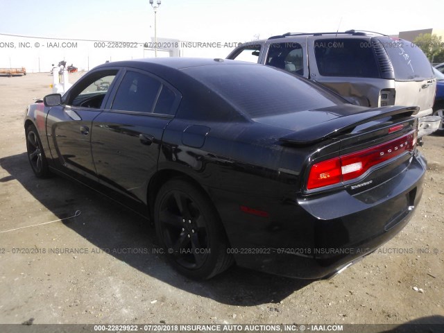 2C3CDXCT1EH162632 - 2014 DODGE CHARGER R/T BLACK photo 3
