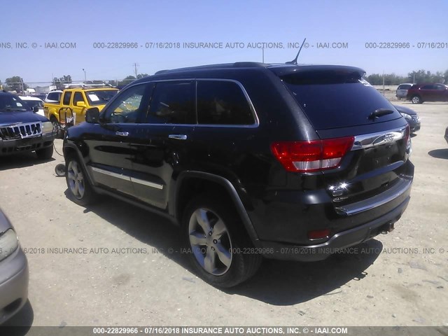 1C4RJFCG5DC522692 - 2013 JEEP GRAND CHEROKEE OVERLAND BLACK photo 3