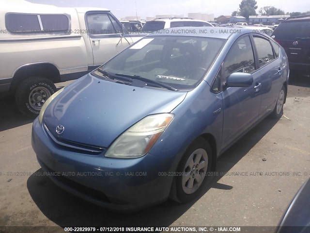 JTDKB20U677552217 - 2007 TOYOTA PRIUS BLUE photo 2