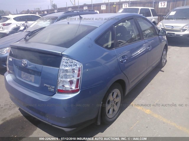 JTDKB20U677552217 - 2007 TOYOTA PRIUS BLUE photo 4