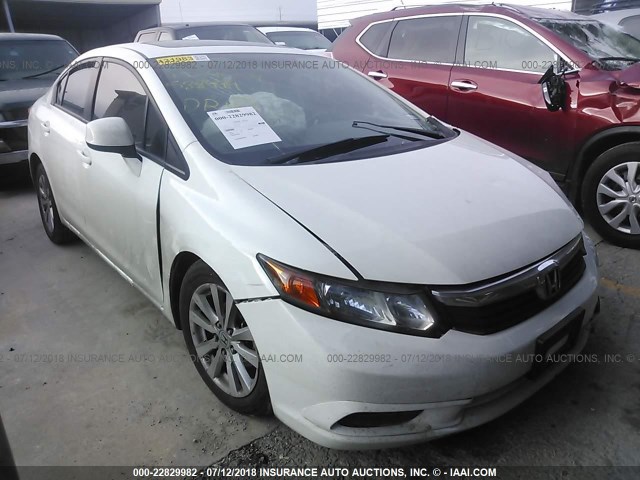 2HGFB2F97CH588499 - 2012 HONDA CIVIC EXL 白色 照片 1