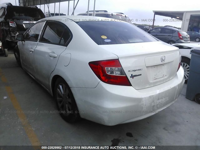2HGFB2F97CH588499 - 2012 HONDA CIVIC EXL 白色 照片 3