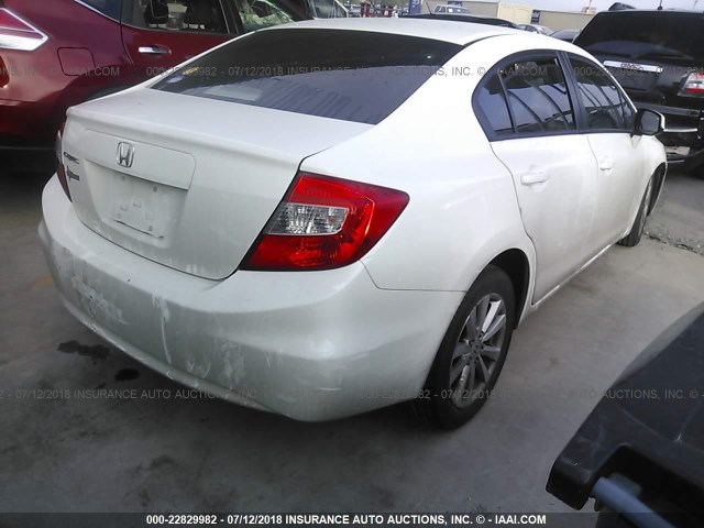 2HGFB2F97CH588499 - 2012 HONDA CIVIC EXL 白色 照片 4