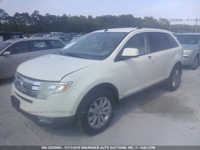 2FMDK38C87BB40149 - 2007 FORD EDGE SEL CREAM photo 2