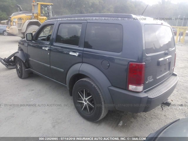 1D8GU28KX8W101660 - 2008 DODGE NITRO SXT BLUE photo 3