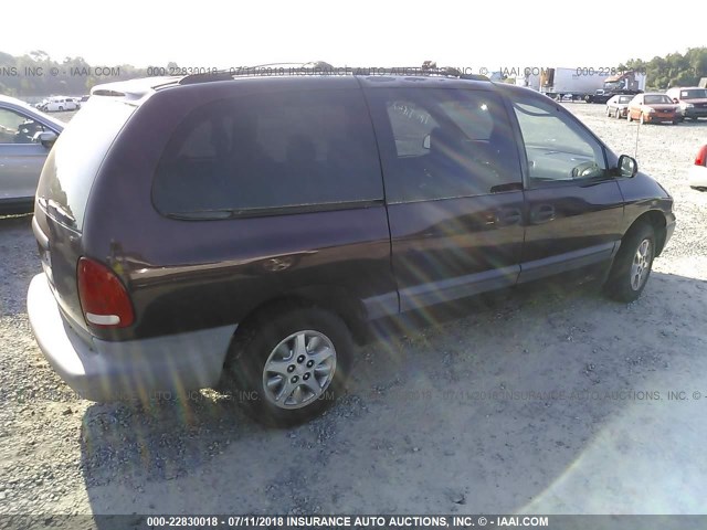 2B4GP44R1VR105036 - 1997 DODGE GRAND CARAVAN SE/SPORT PURPLE photo 4